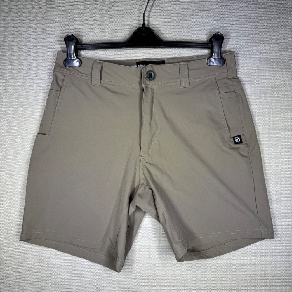 Born Primitive Mens Delta 7" Shorts 32 Khaki Tan